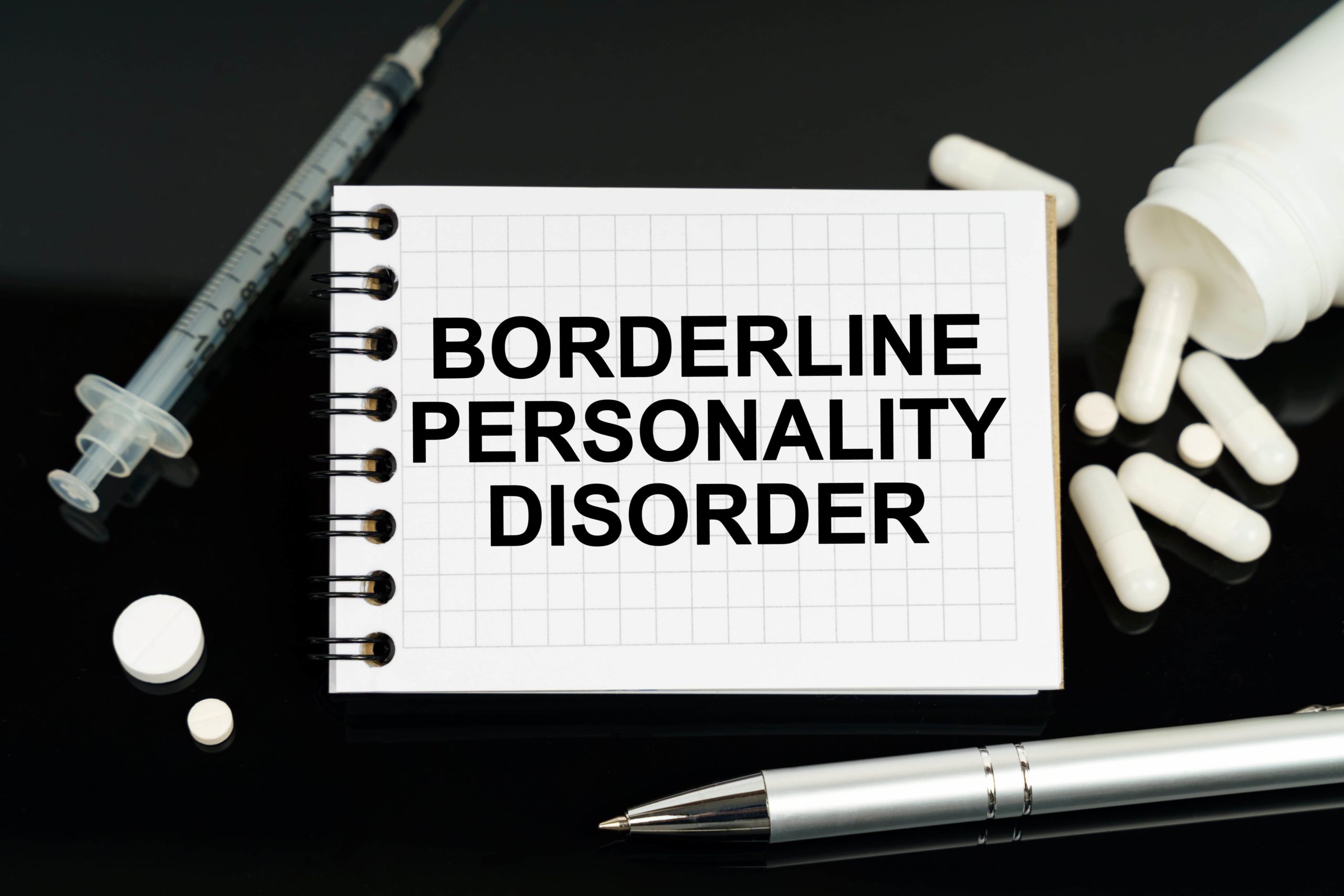 borderline personality disorder written next to drugs
