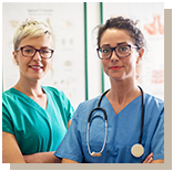 Two women medical professionals