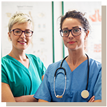 Two women medical professionals