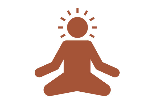 Illustration of person in meditative pose